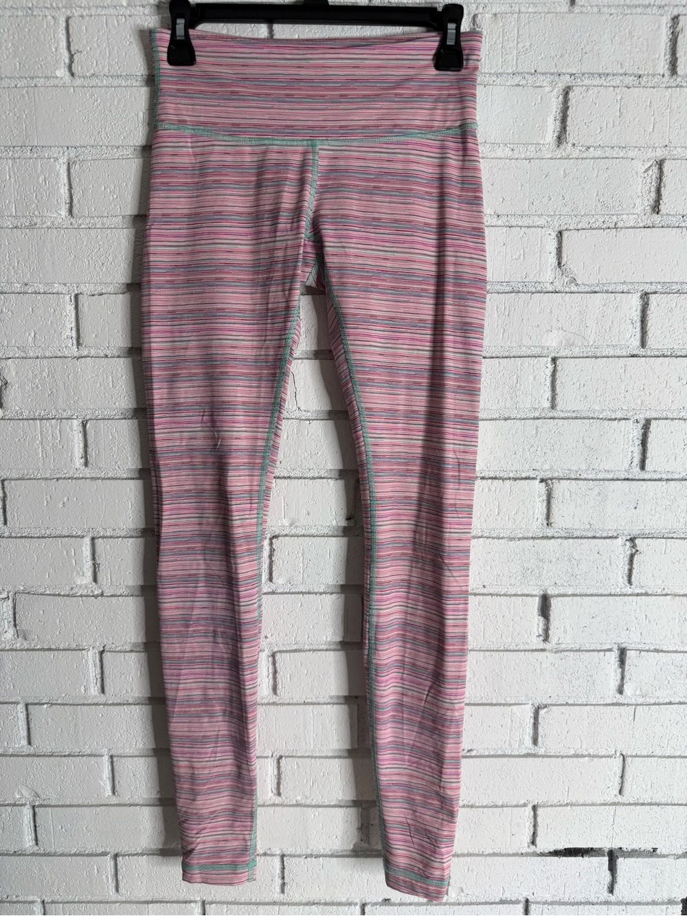 Lululemon Wunder Under Pant III Luxtreme Cyber Stripe Flash Light Menthol Size 6